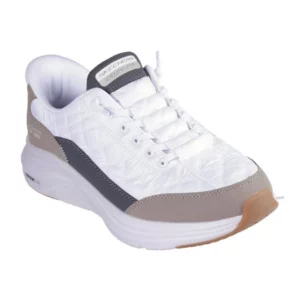 skechers contour foam cozy fit white taupe 1