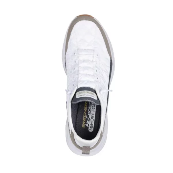 skechers contour foam cozy fit white taupe 4