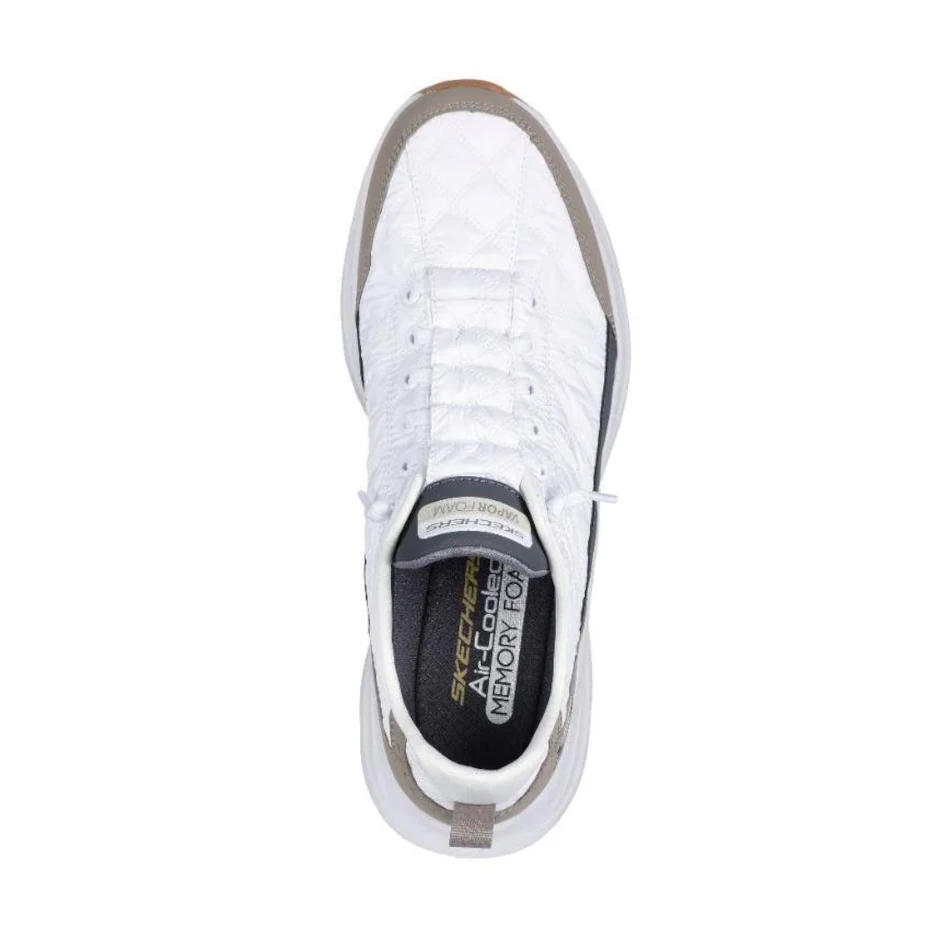 skechers contour foam cozy fit white taupe 4