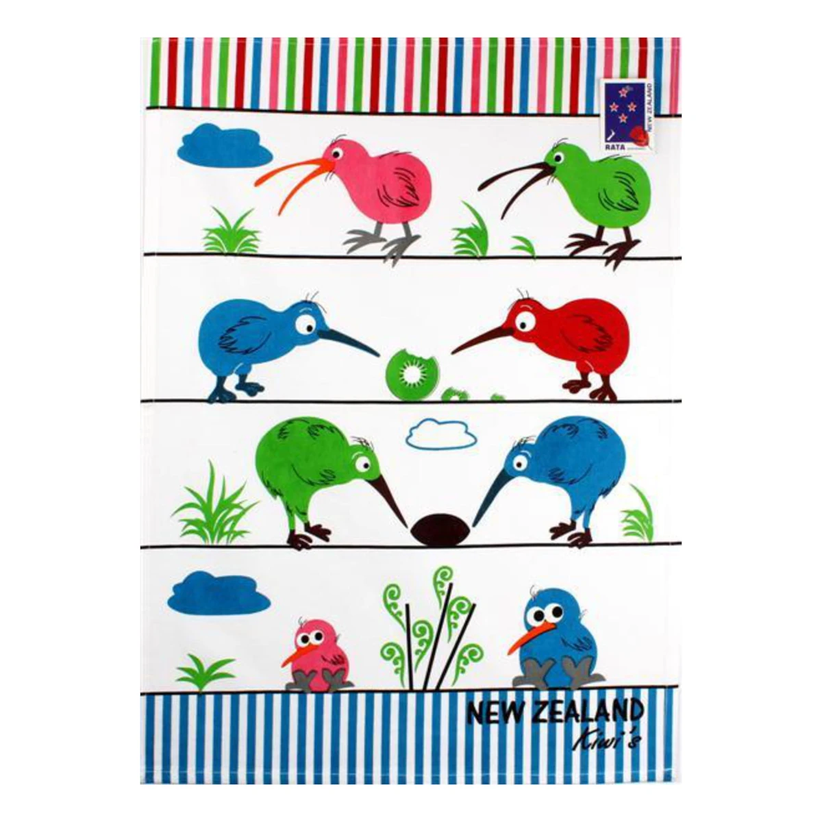 tea towel bright kiwi