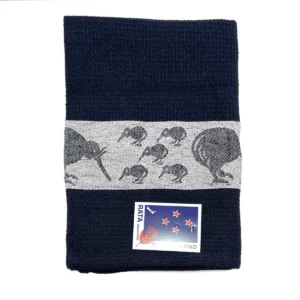 tea towel kiwi navy white 1