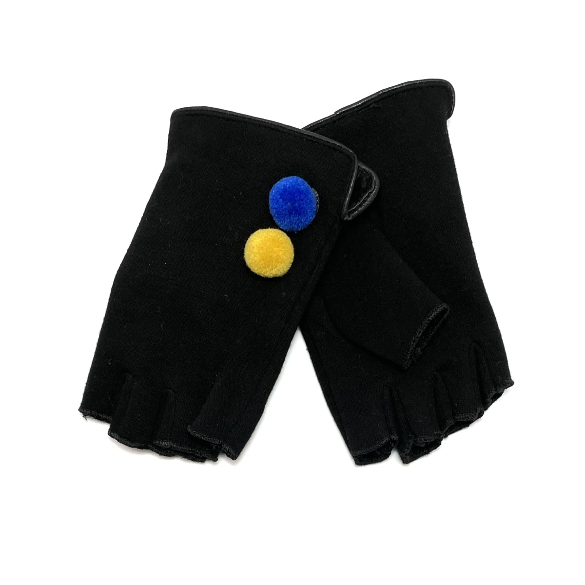 thermal pompom fingerless gloves 1