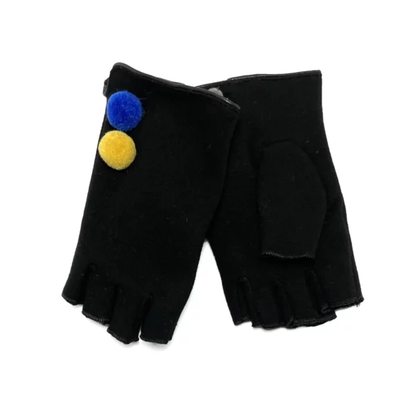 thermal pompom fingerless gloves 2