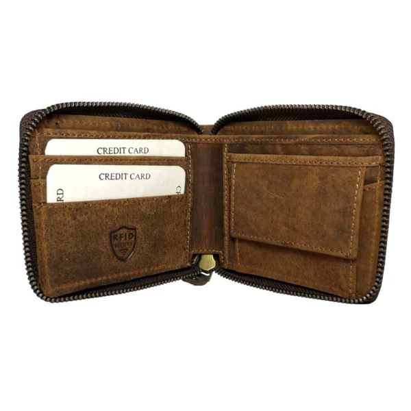 tzw216t gents leather wallet tan brunner 4