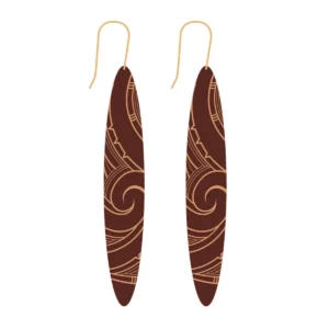 921jw tribal earth earring kowhaiwhai 1