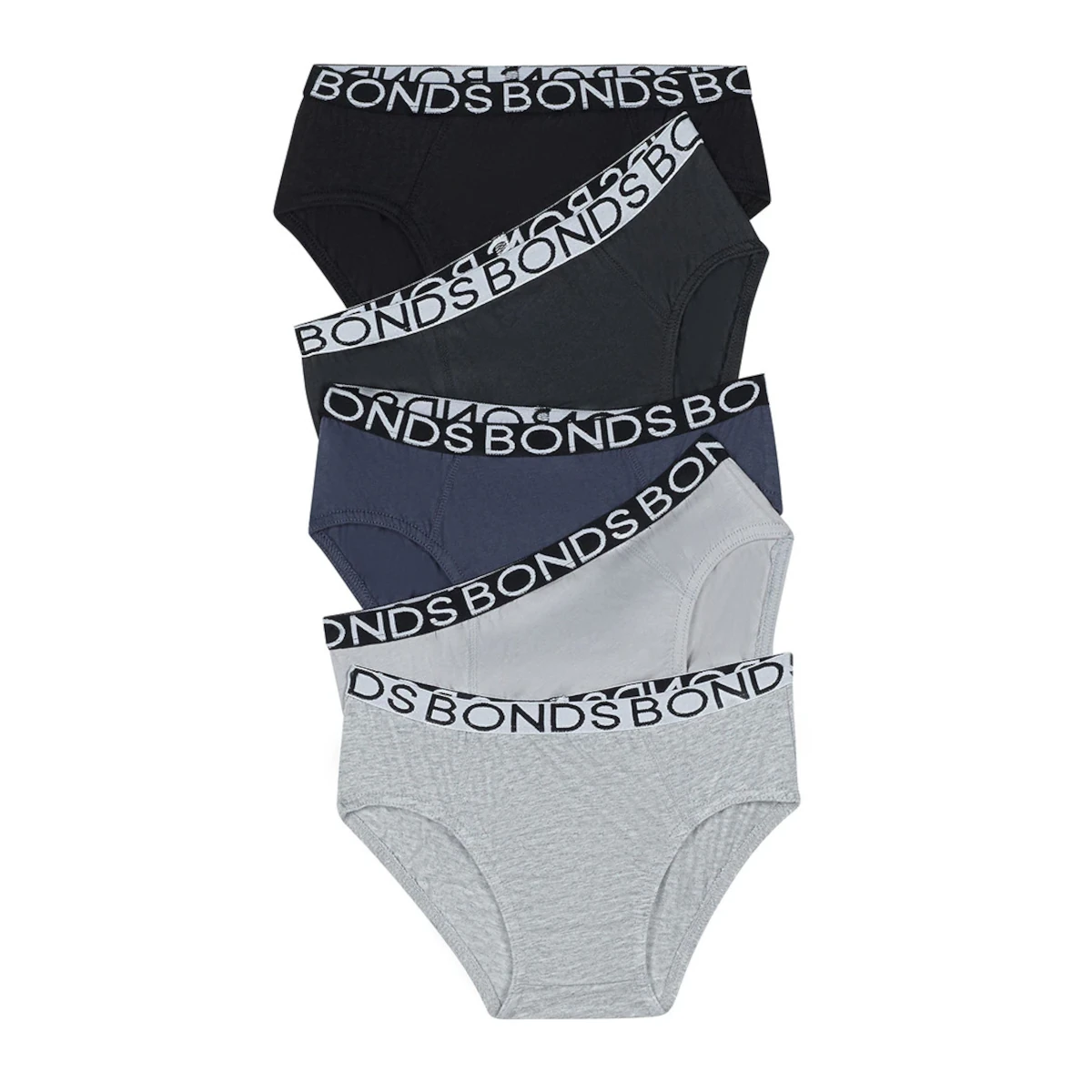 bonds plain boys brief 5 pack uwbt5a kgy 1