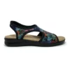 euroflex tuscany sandal black floral 2