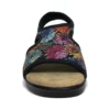 euroflex tuscany sandal black floral 4