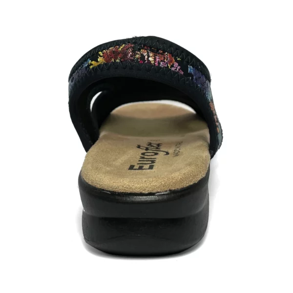 euroflex tuscany sandal black floral 5
