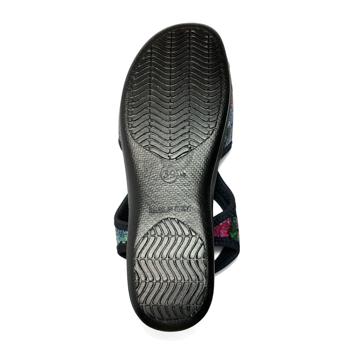 euroflex tuscany sandal black floral 7