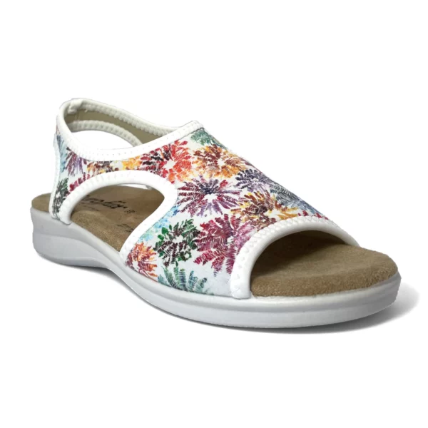 euroflex tuscany sandal white floral 1