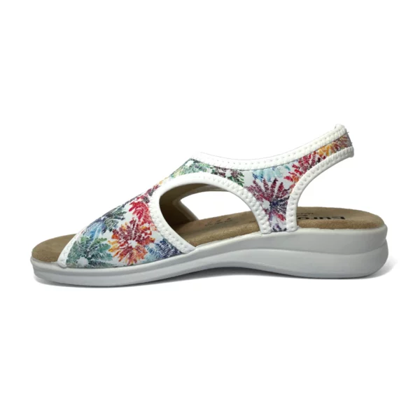 euroflex tuscany sandal white floral 2