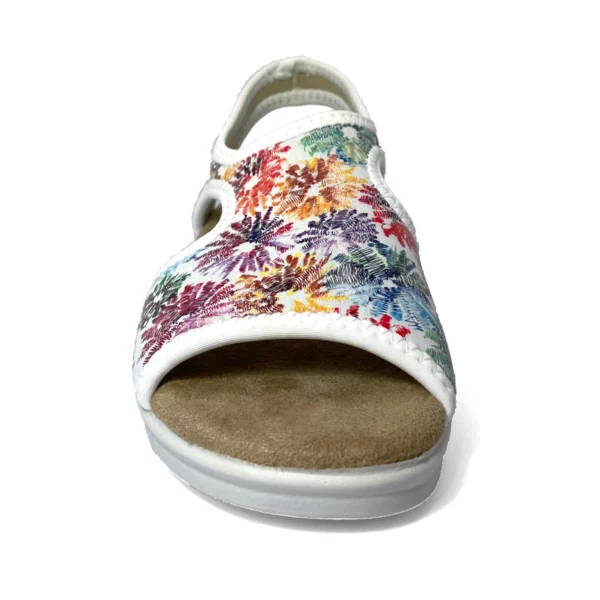 euroflex tuscany sandal white floral 3