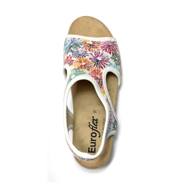 euroflex tuscany sandal white floral 5