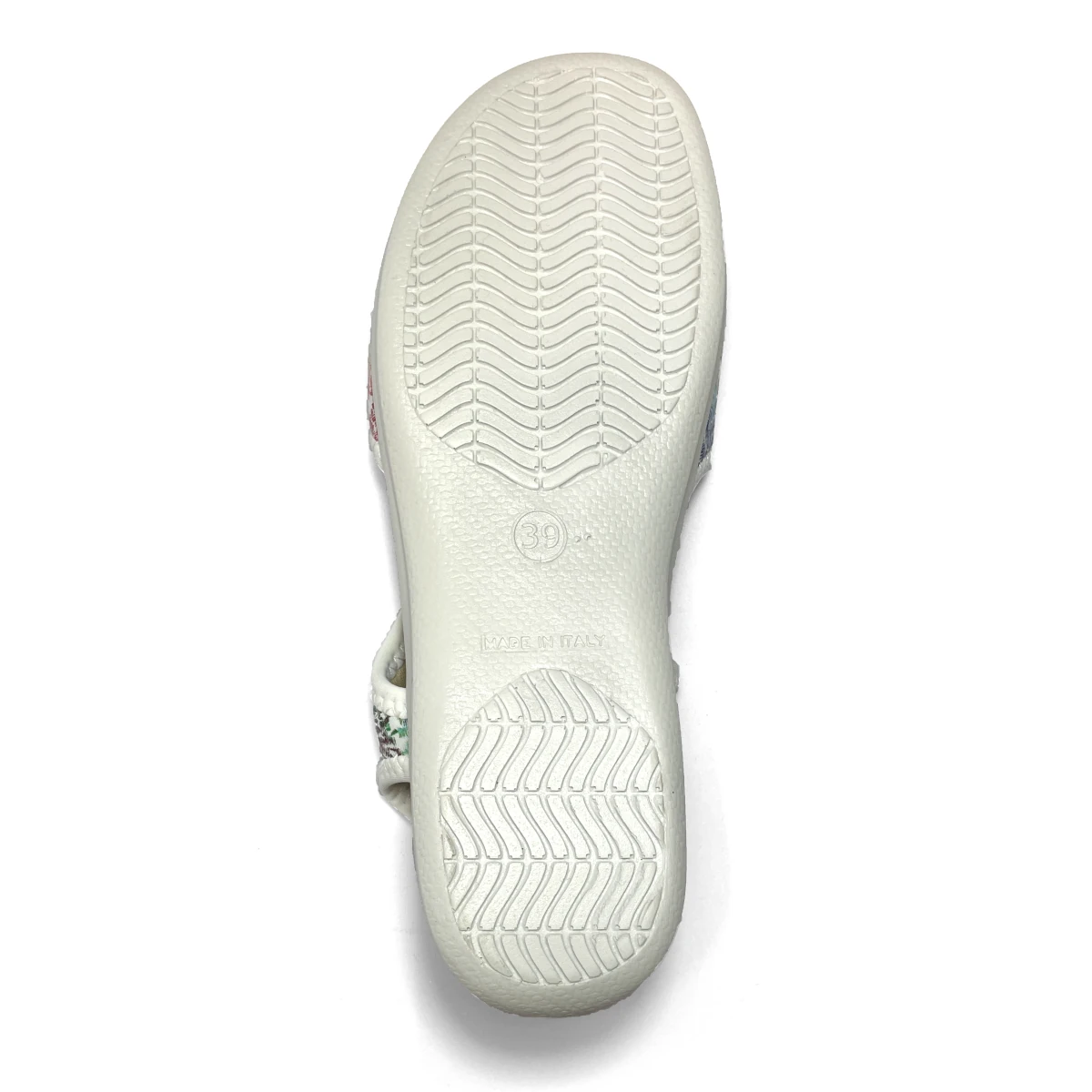 euroflex tuscany sandal white floral 6