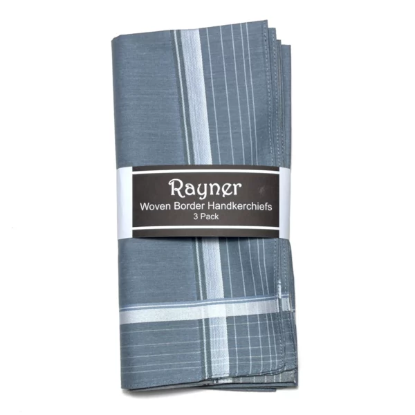 mens woven border handkerchiefs 3pack 1