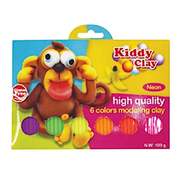modelling clay 6 neon colours 100g