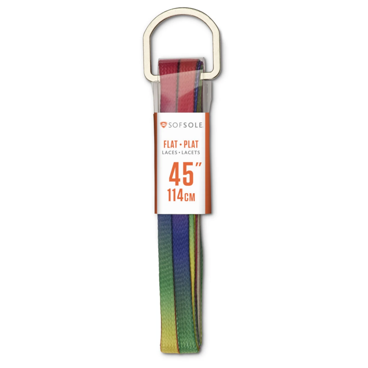 sof sole flat laces neon rainbow 45inch 114cm