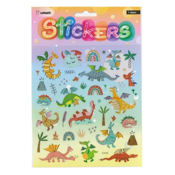 stickers glittery dragons