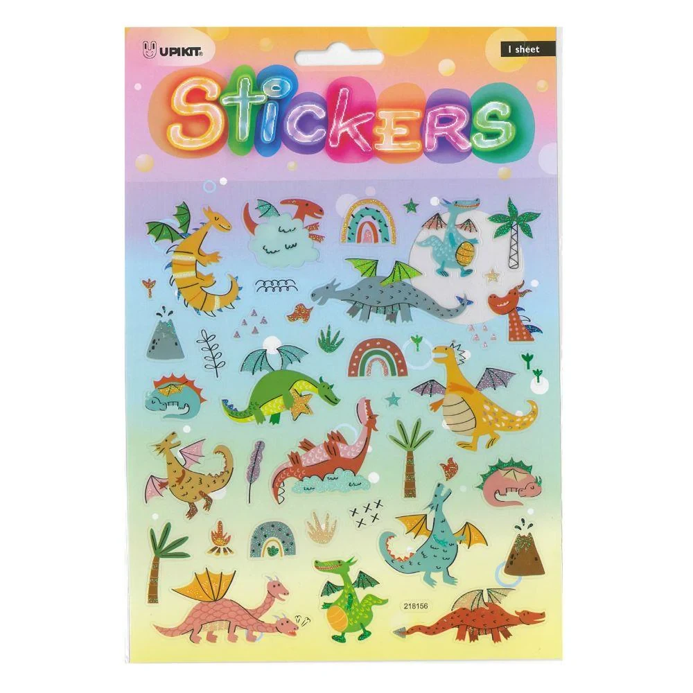 stickers glittery dragons