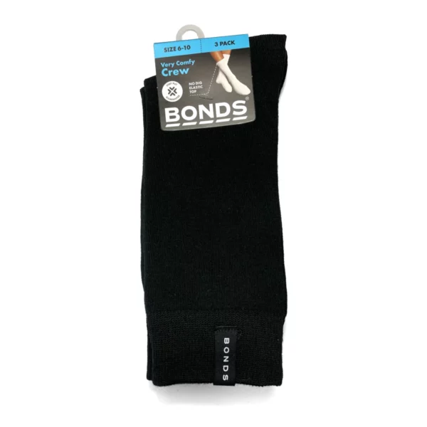 sxwg3w bonds everyday crew socks 3pk black 1
