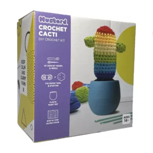 mustard crochet cactus rainbow 1