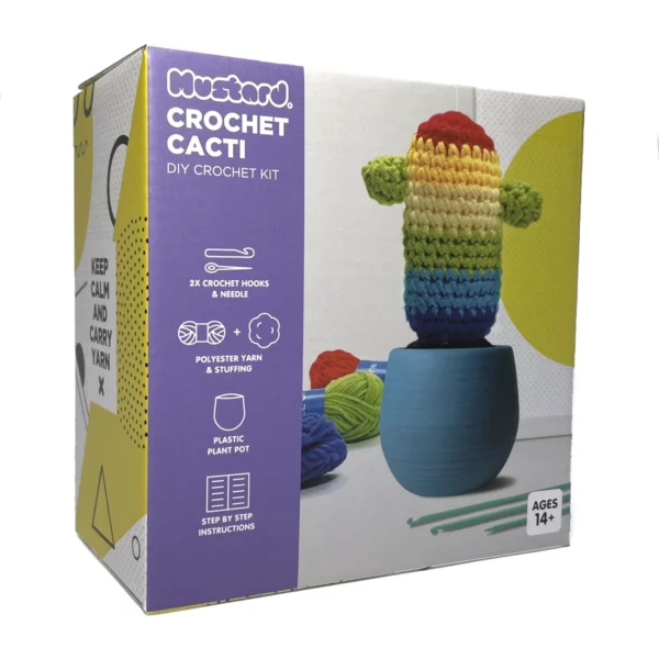 mustard crochet cactus rainbow 1