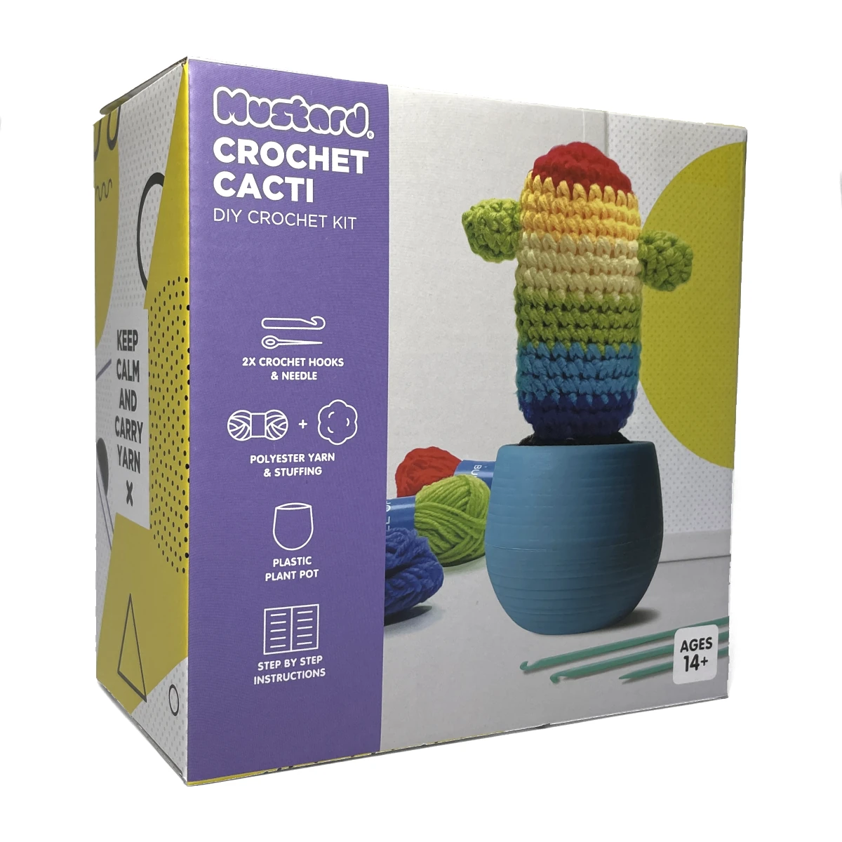 mustard crochet cactus rainbow 1