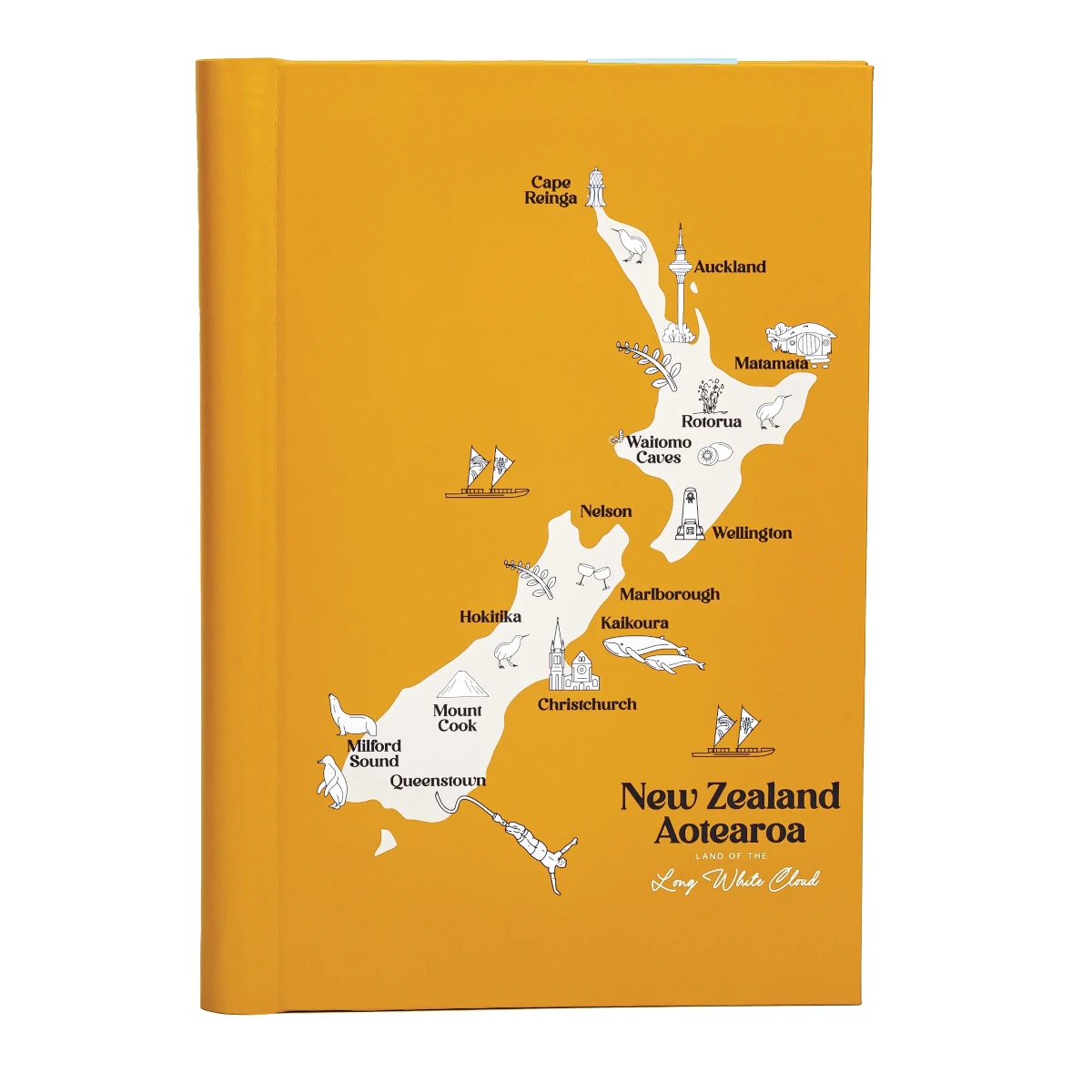 notebook map of new zealand with names a5
