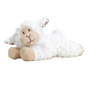 sheep toy lying with brown ears medium 25cm