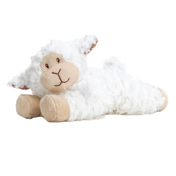 sheep toy lying with brown ears medium 25cm