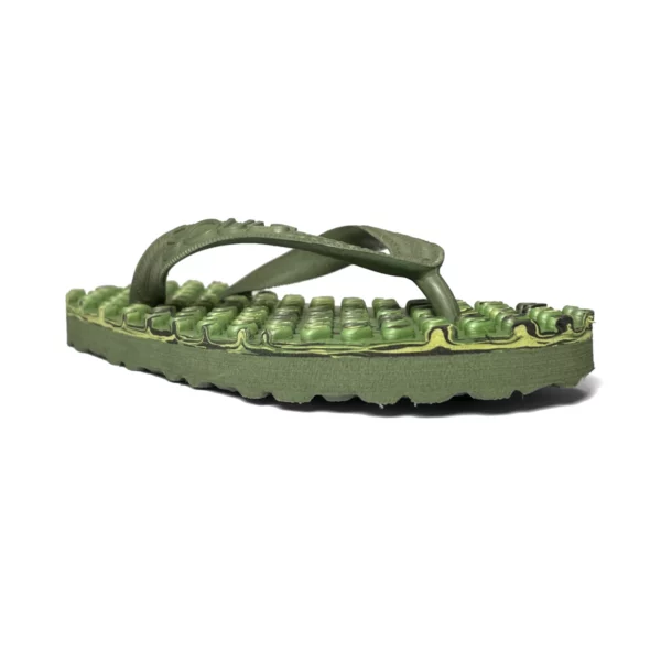 souls comf mass kids jandals camo green 1