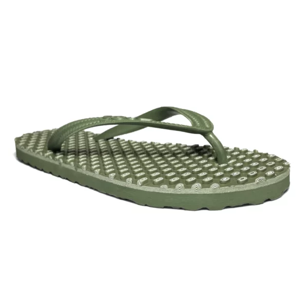 souls comfort massage jandals military green 1