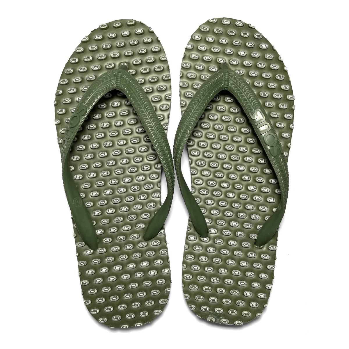 souls comfort massage jandals military green 3