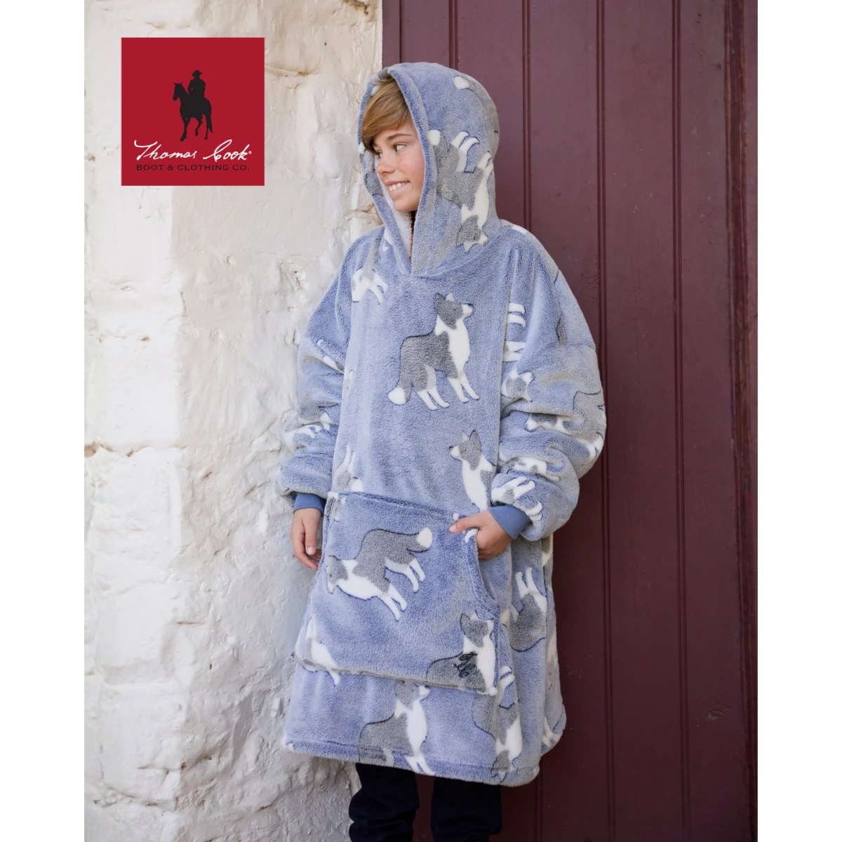 kid's dogs snuggle hoodie os 5