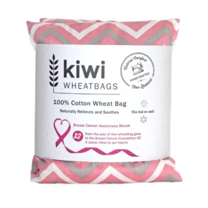 pink zig zag wheat bag pink ribbon 1