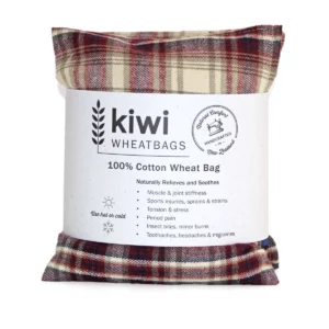 red plaid wheat bag 1