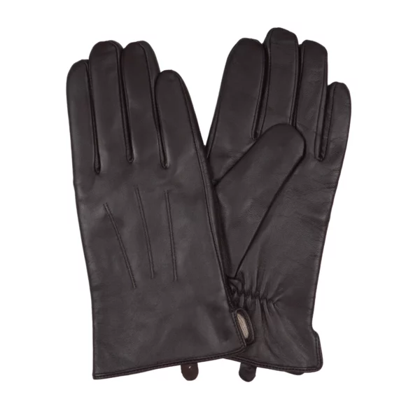 thomas cook men's leather gloves chocolate 1