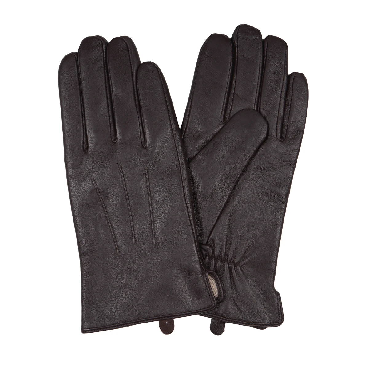 thomas cook men's leather gloves chocolate 1