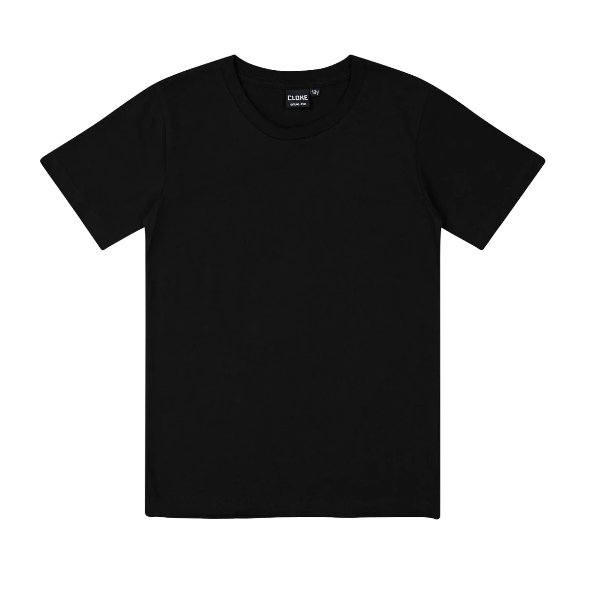 cloke outline kids tee t102 black 1
