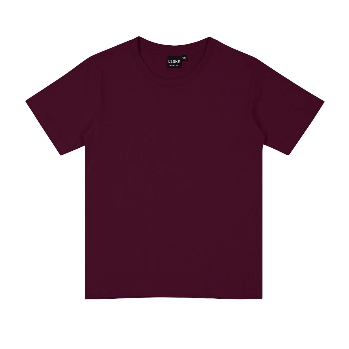 cloke outline kids tee t102 maroon 1