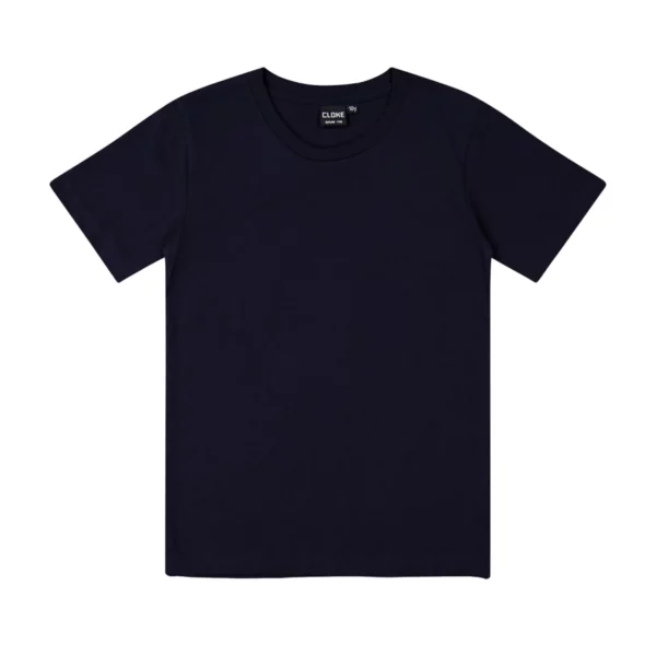 cloke outline kids tee t102 navy 1