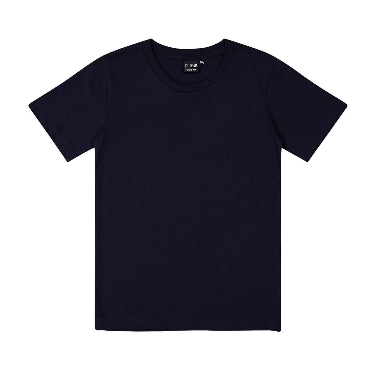 cloke outline kids tee t102 navy 1