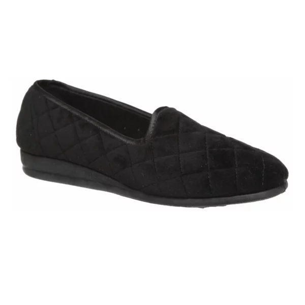 grosby dawn slipper black 1