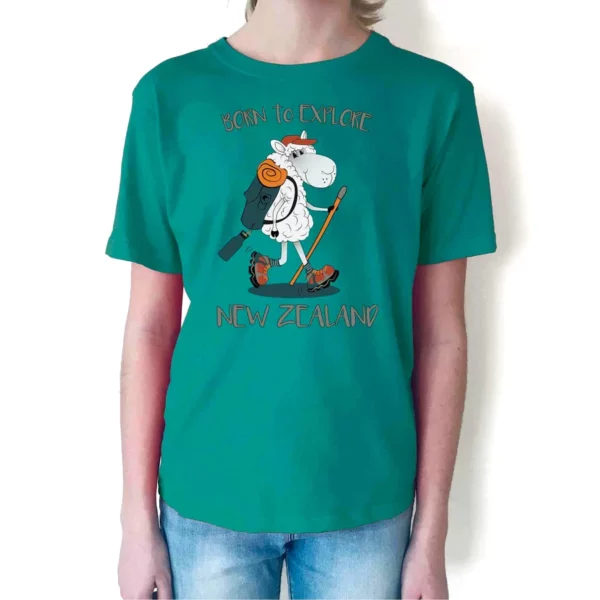 kiwi planet childrens tee born to explore sheep 1