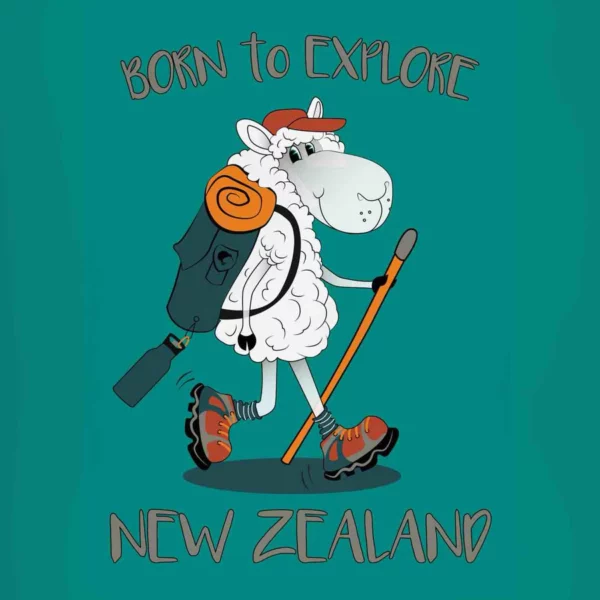 kiwi planet childrens tee born to explore sheep 2
