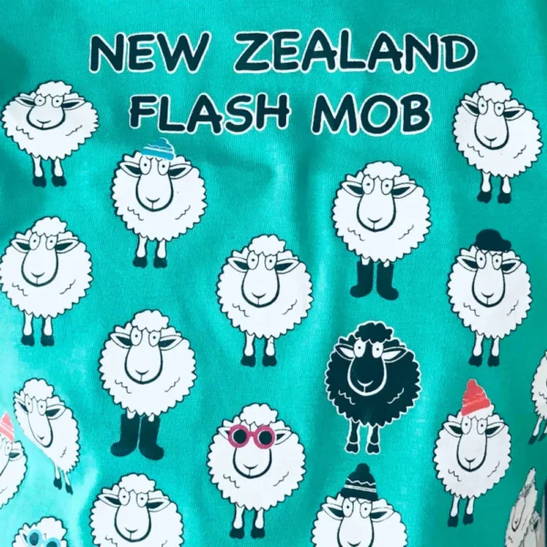 kiwi planet childrens tee sheep flash mob 2
