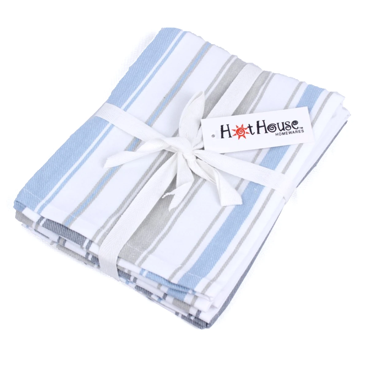 morocco twill weave 3 pack tea towel aqua