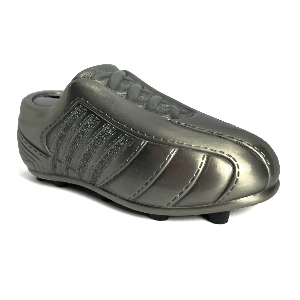 rugby soccer boot money box pewter 1