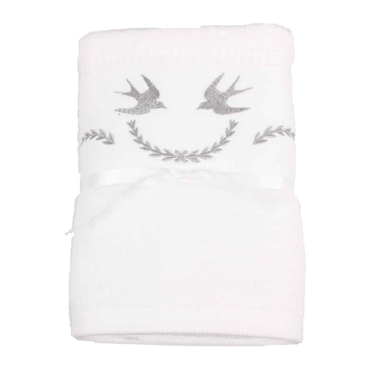 swallow embroidered hand towel
